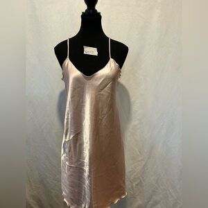 Luxurious Satin Chemise in Soft Pink